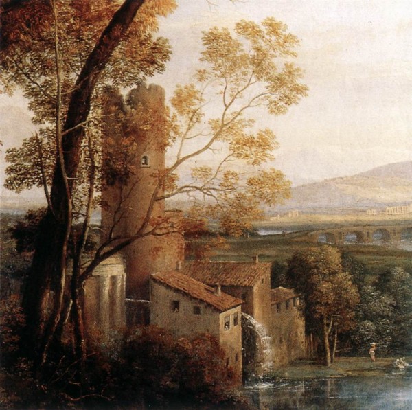 An old mill by Claude Lorrain